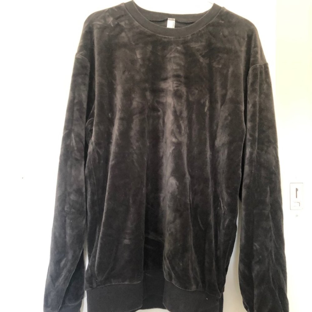 Velvet Crew Neck Sweater